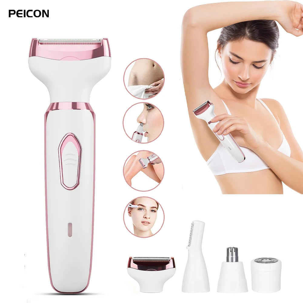 Electric Hair Remover Painless Body Leg Face Bikini Shaver for Women Underarm Hair Removal Machine Rechargeable Portable Trimmer