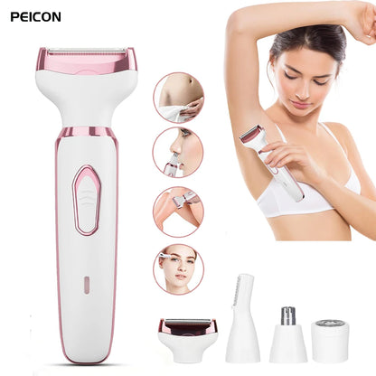 Electric Hair Remover Painless Body Leg Face Bikini Shaver for Women Underarm Hair Removal Machine Rechargeable Portable Trimmer
