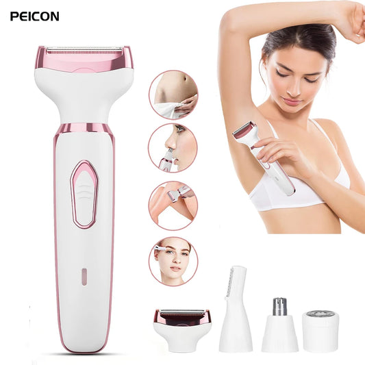 Electric Hair Remover Painless Body Leg Face Bikini Shaver for Women Underarm Hair Removal Machine Rechargeable Portable Trimmer